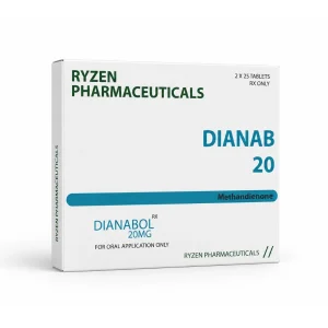 Dianabol 20mg Ryzen Methandienone box with 50 oral tablets