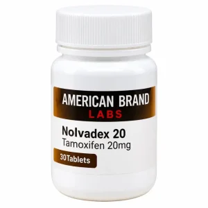 Nolvadex for sale American Brand 20mg Tamoxifen box with 100 tablets